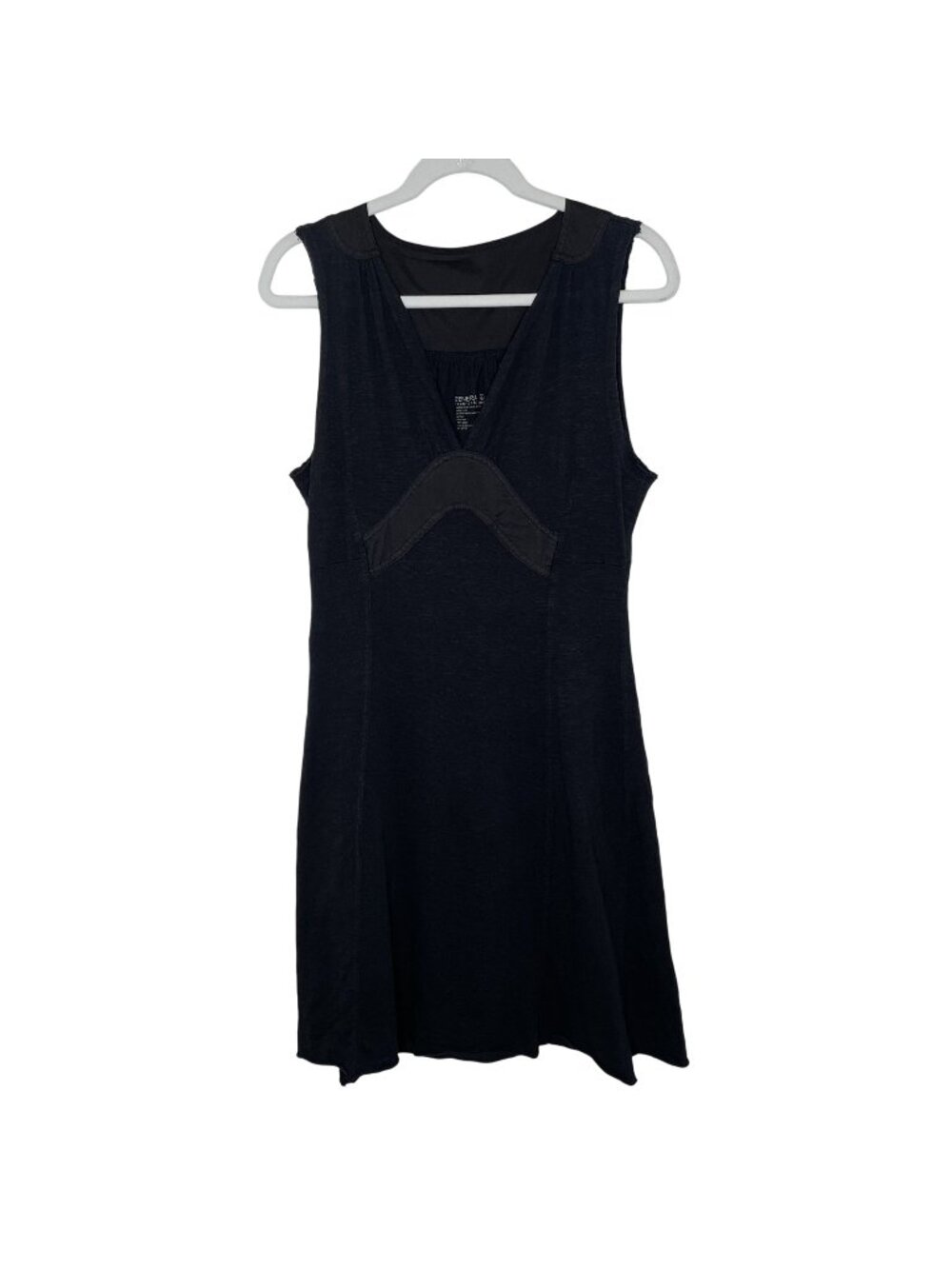 Generra Sleeveless Black Dress V-Neck Knee-Length, L